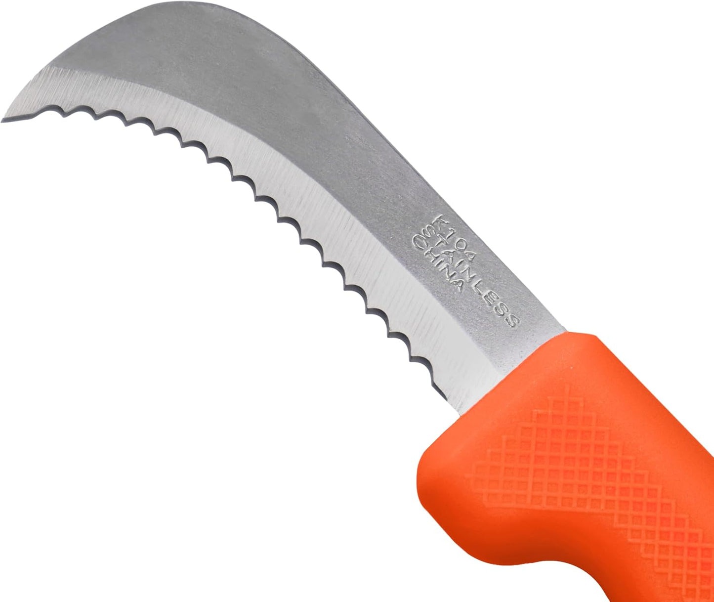 The Zenport K104-O Harvest Utility Knife is a versatile and durable tool designed for efficient cutting tasks in gardening, landscaping, and beyond. With a 3-inch curved, hooked serrated blade made of stainless steel, this knife is perfect for harvesting fruits, vegetables, and herbs. Its sharp, durable blade effortlessly cuts through tough materials like sod, stems, roots, and vines, making it an invaluable tool for gardeners, landscapers, and outdoor workers.
This knife is particularly effective for cut